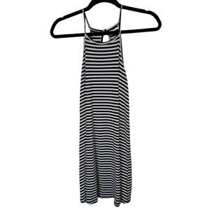 Love Fire Women's Black, White Strip Halter Dress Size Small